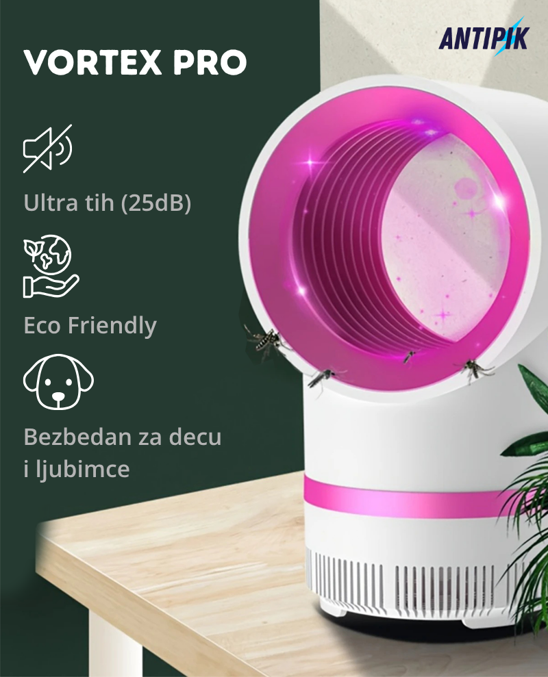 AntiPik Vortex Pro – Tiha UV zamka protiv komaraca