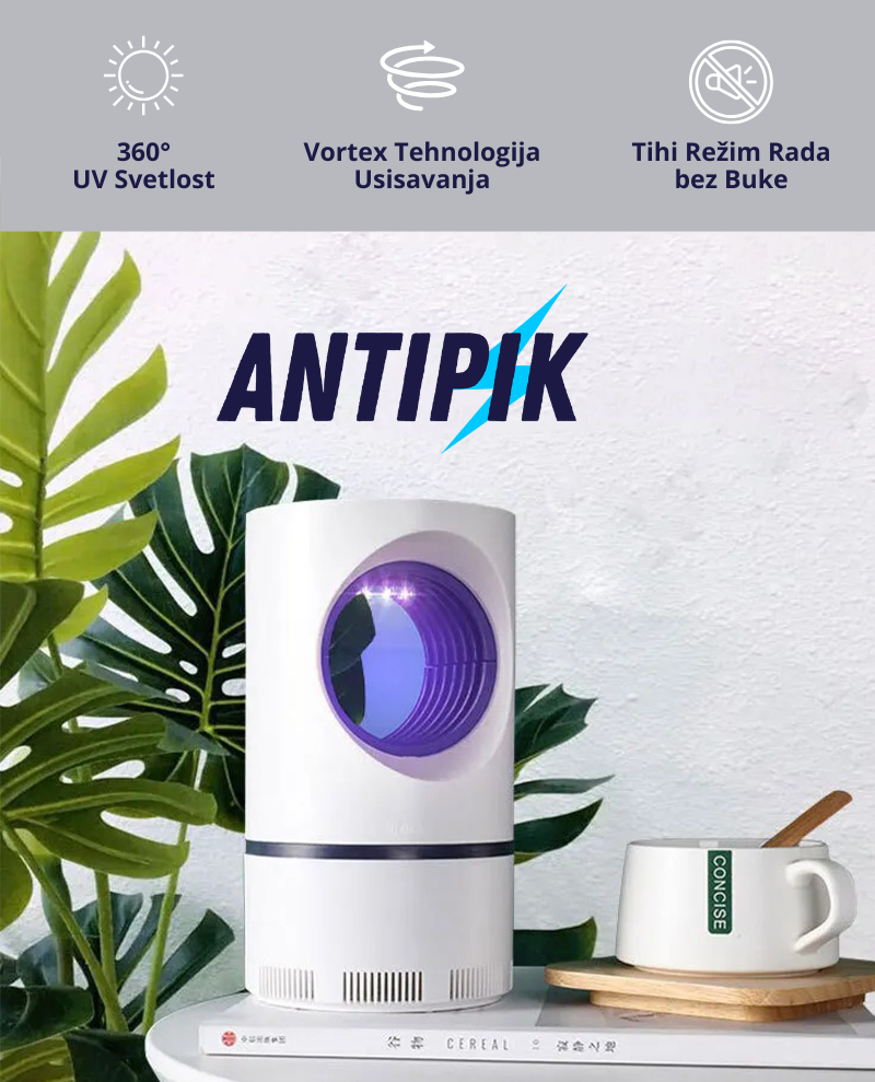 Vortex Lampa za komarce – Tiha UV zamka